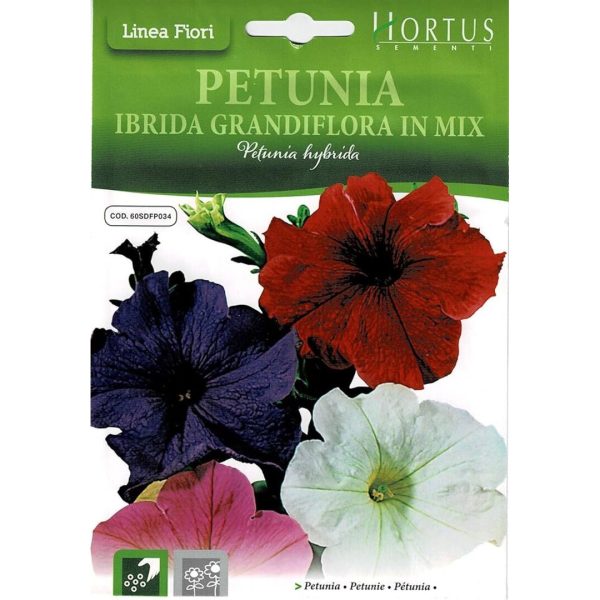ყვავილები თესლი Petunia Ibrida Grandilora in Mix