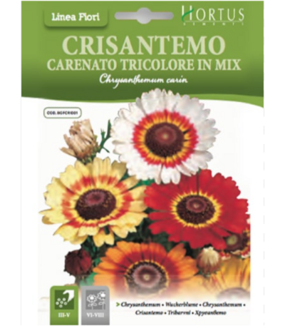 ყვავილები თესლი Crisantemo Carenato Tricolore in Mix