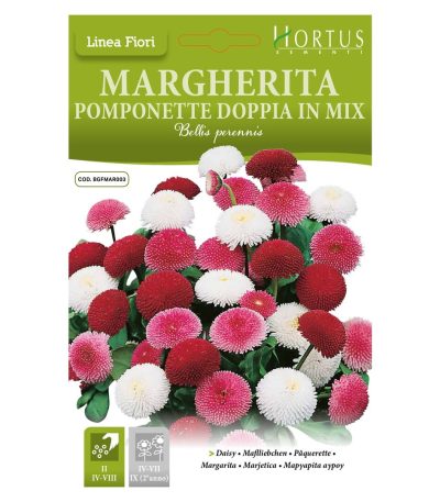 ყვავილები თესლი Margherita Pomponette Doppia in Mix