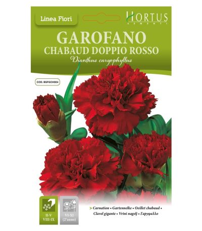 ყვავილები თესლი Garofano Chabaud Doppio Rosso