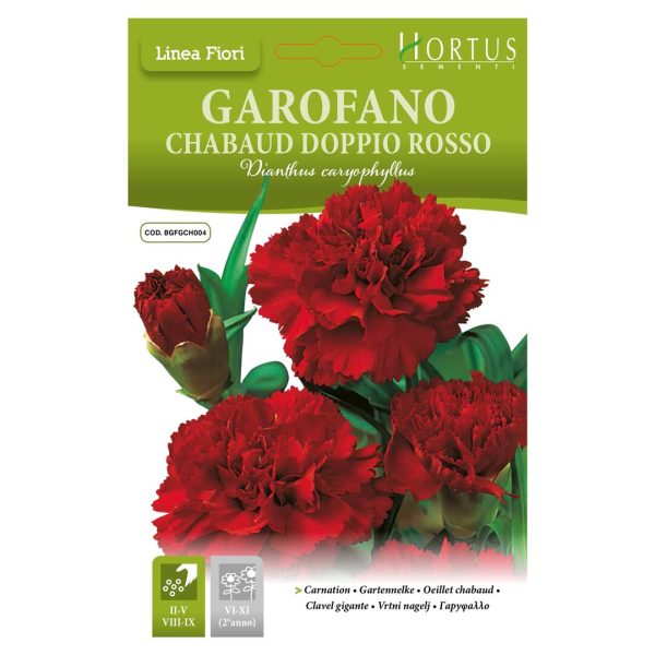 ყვავილები თესლი Garofano Chabaud Doppio Rosso